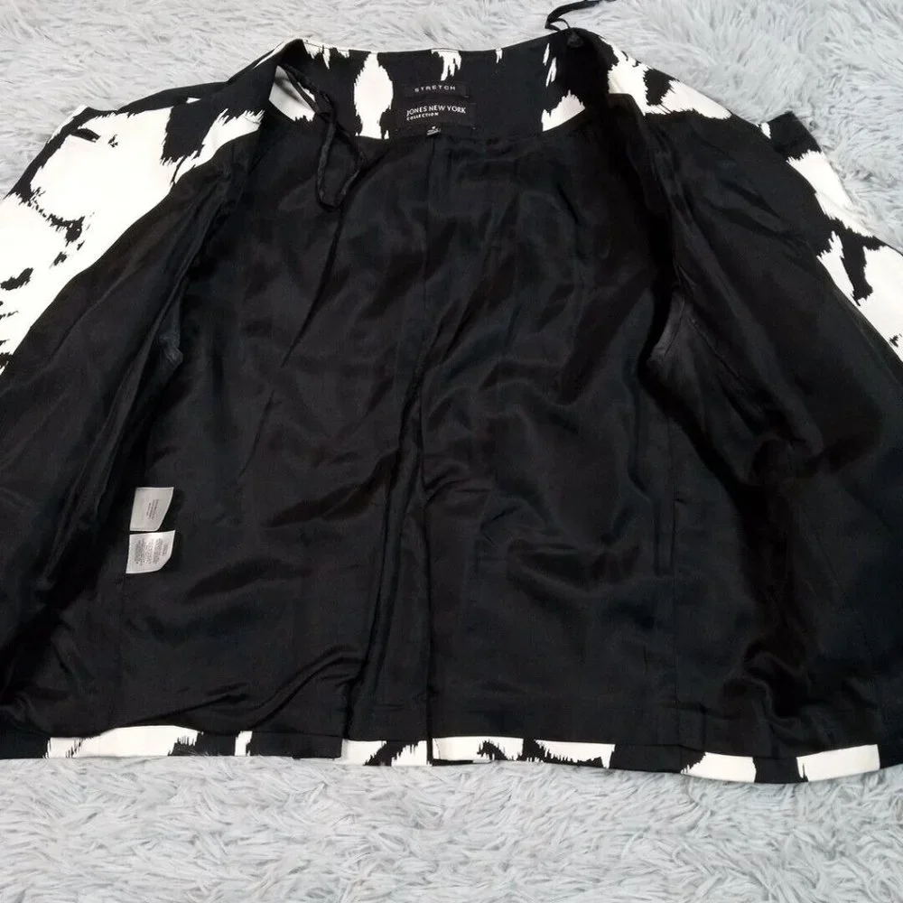 Jones New York‎ Womens Blazer Black 8 Lined Stretch Business Evening Jacket Coat